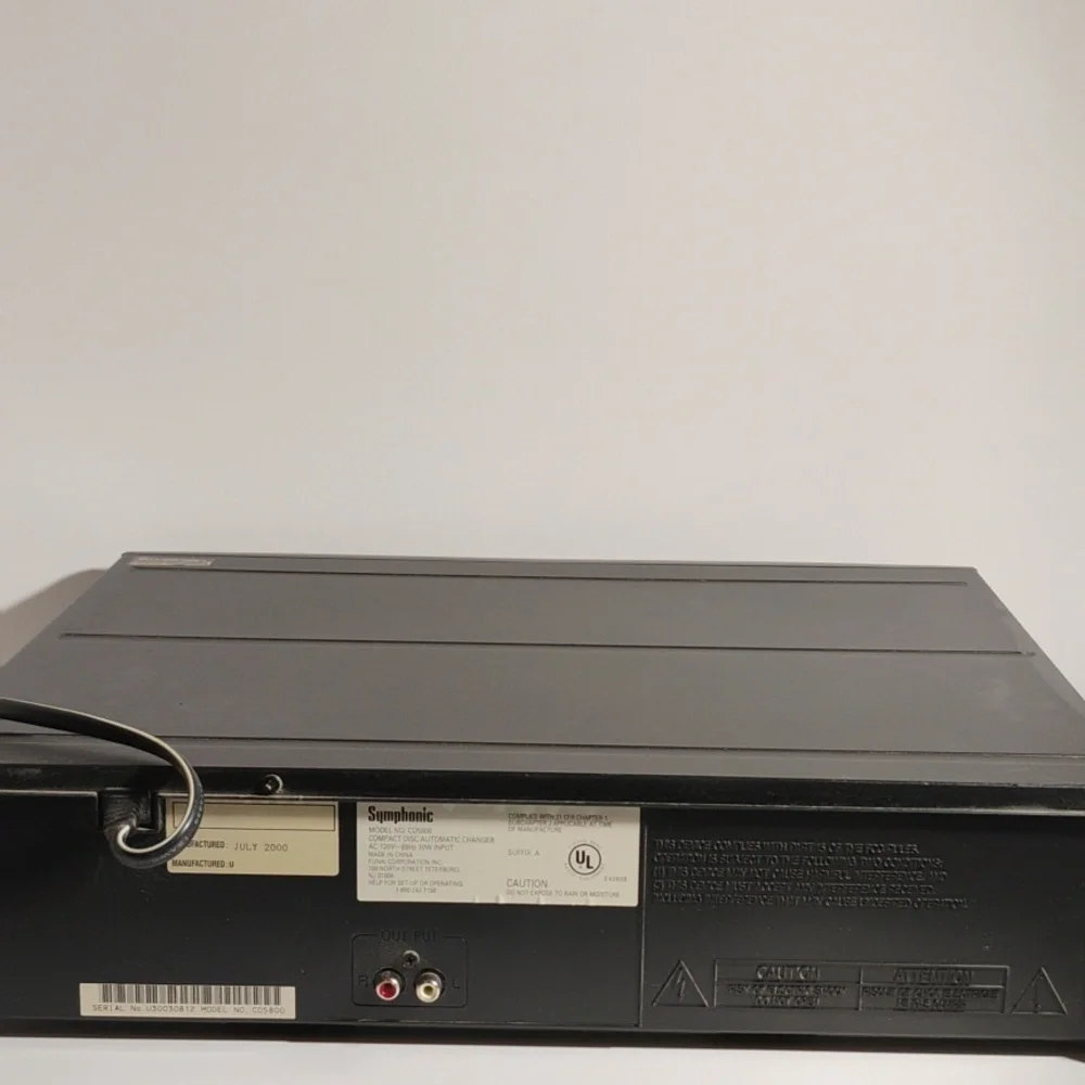 Symphonic 5 Disc Automatic CD Changer CD5800